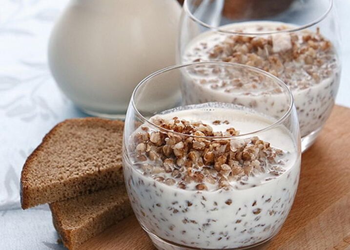 Trigo sarraceno com kefir